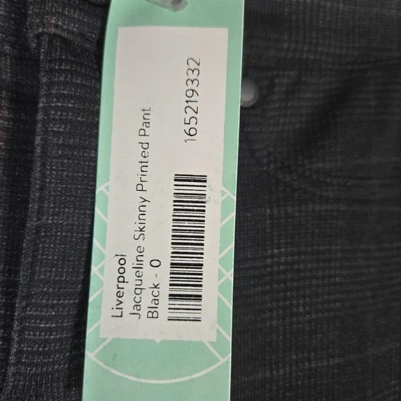 Liverpool Jacqueline Skinny Pants Petite 0 Stitch Fix Punk Goth Check Alt Artsy - Picture 6 of 9